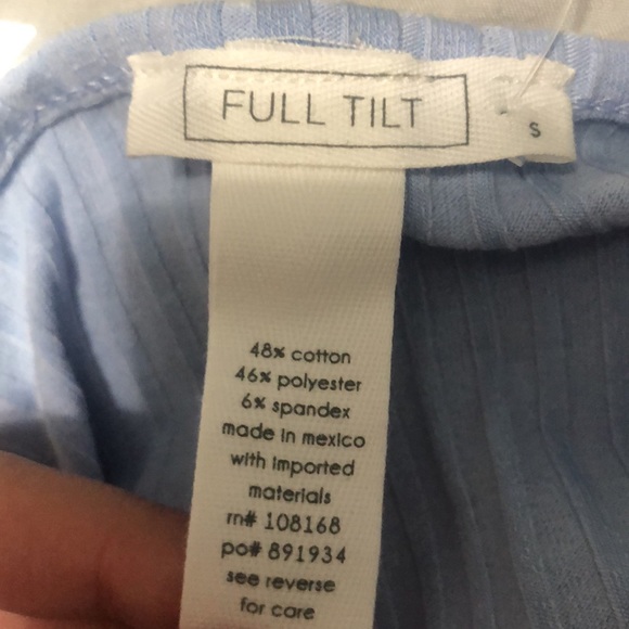 Baby Blue Summer Crop Top! Size Small - Picture 3 of 4